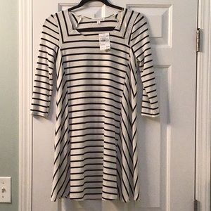 Socialite White and Black Striped Dress Size S NWT